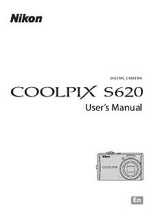 Nikon Coolpix S620 manual. Camera Instructions.